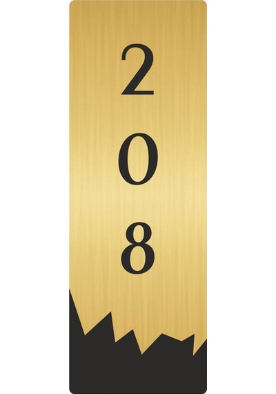 Metal Departman Kapı İsimliği, Yönlendirme Levhası 208 Dikey 5x20 Cm Altın Renk