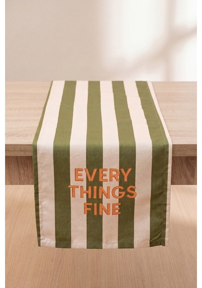 Everythings Fine Baskılı Runner 40x140 Cm Çok Renkli