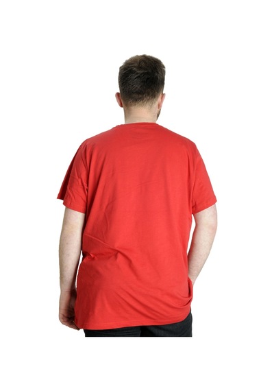 Mode Xl Büyük Beden Erkek T-Shirt Vıntage 23144 Kırmızı 001