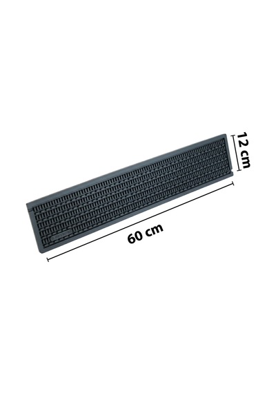 2 Li Avantaj: Çok Amaçlı Kauçuk Set, Bar Mat, Bulaşık Kurutma, Tencere Altlığı, Saksı Altlığı Siyah