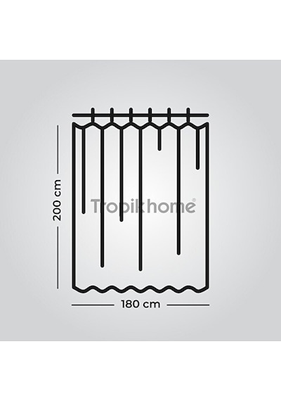 Banyo Perdesi Halkalı Çiçekli Desen Yerli Üretim Duş Perdesi C-halka  180x200cm Banyo Perdesi Çok Renkli