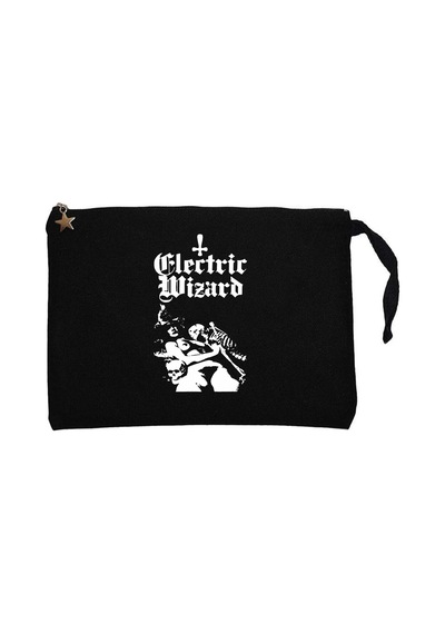 Electric Wizard Legalise Drugs And Murder Skeleton Girl Siyah Clutch Astarlı Cüzdan / El Çantası