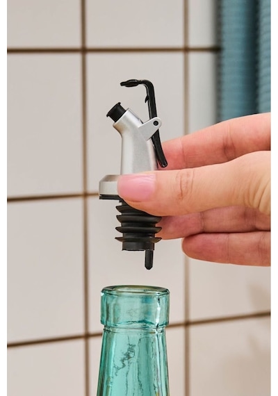Karaca Daisy Çizgili Yağ Şişesi 500 Ml Mavi