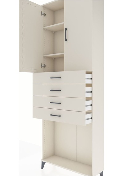 Arges Dolap 3 Raflı 4 Çekmeceli 2 Kapaklı 88x30x243 Aytaşı-ay... Aytaşı