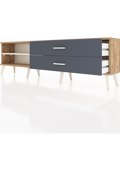 Arges Tv Ünitesi Tek Raflı 2 Çekmeceli 176x30x51 Çam-aytaşı/antrasit Aytası/antrasıt Arges Tv Ünitesi Tek Raflı 2 Çekmeceli 176x30x51 Çam-aytaşı/antrasit Aytası/antrasıt