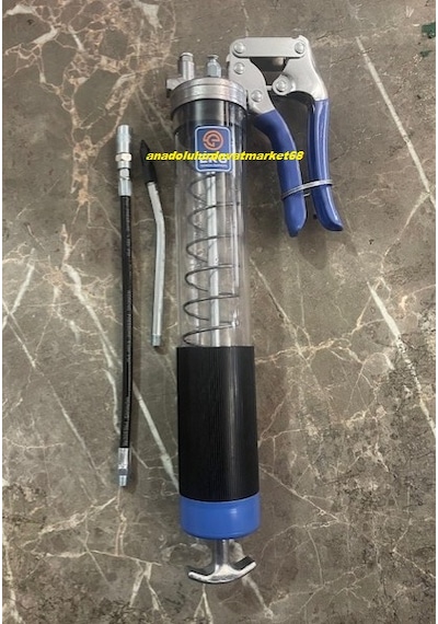 Erg-mrs Şeffaf Gres Yağ Pompası 600cc Yüksek Basınçlı Gres Yağ Basma Pompası 8000psi
