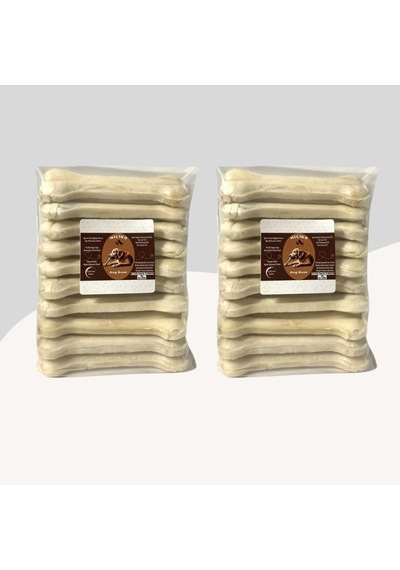 Ayrex Köpekler İçin 12 Cm Beyaz Press Çiğneme Kemiği 10lu 2 Paket
