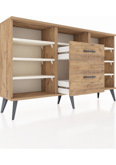 Arges Konsol 7 Raflı 2 Çekmeceli 132x30x83 Çam-aytaşı/çam Aytaşı/çam Arges Konsol 7 Raflı 2 Çekmeceli 132x30x83 Çam-aytaşı/çam Aytaşı/çam