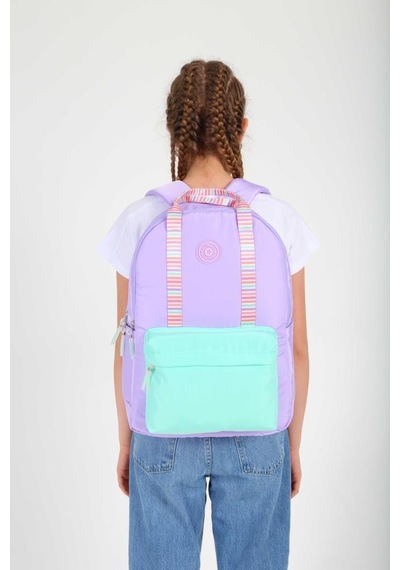 Kaukko Double Stripe Sırt Çantası Lilac K1764