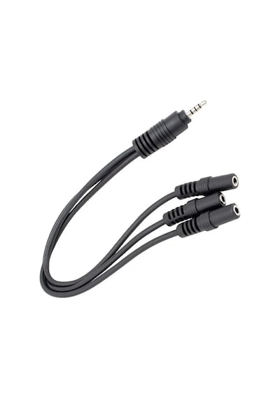 Powermaster Kulaklık Mikrofon Çoklayıcı 3 Port 3.5 Mm Splitter Çevirici Dönüştürücü Adaptör Pm-4871