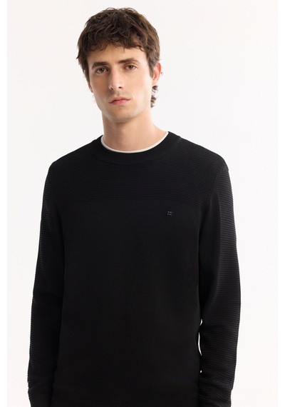 Avva Erkek Siyah Bisiklet Yaka Rayon Tüylenmeyen Dokulu Triko Regular Fit Kazak A52y5018 Avva Erkek Siyah Bisiklet Yaka Rayon Tüylenmeyen Dokulu Triko Regular Fit Kazak A52y5018