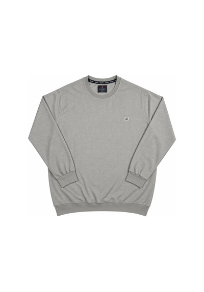 Annex Büyük Beden Basic Waffle Kumaş Erkek Sweatshirt Taş