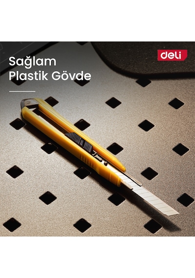 Delı Profesyonel Plastik Saplı Maket Bıçağı 9mm 60