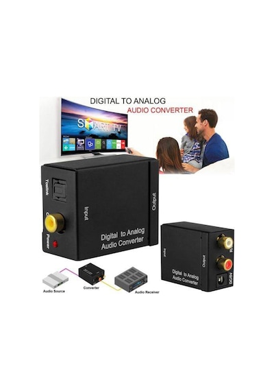 Digital To Analog Stereo Rca Optik Ses Çevirici Dönüştürücü