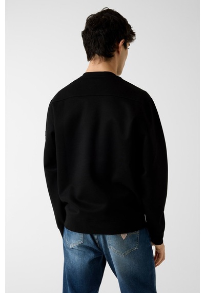 Guess Bisiklet Yaka Erkek Sweat Siyah