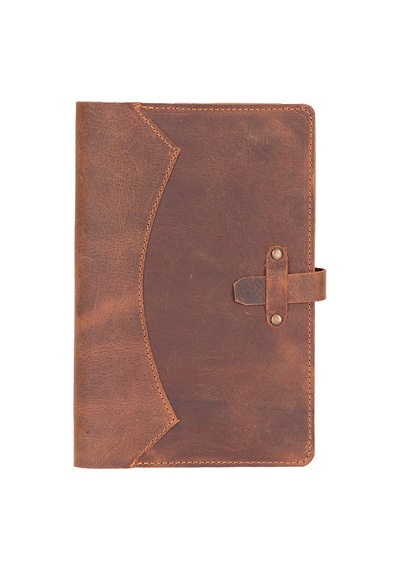 Bloom Quiet Edit Saddle Brown A5 Deri Kitap Defter Kılıfı