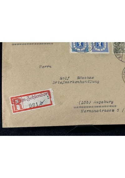 2. Dünya Savaşında Almanya'da Taahhütlü Postadan Geçmiş Zarf