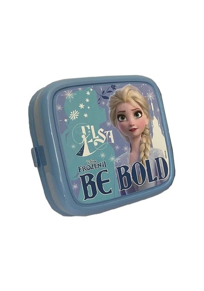 Frozen Beslenme Kutusu Mavi 4 Bölmeli Kız Figürlü 1 Adet Elsa Yemek Saklama Kabı Mavi Beslenme Çantası Çok Renkli