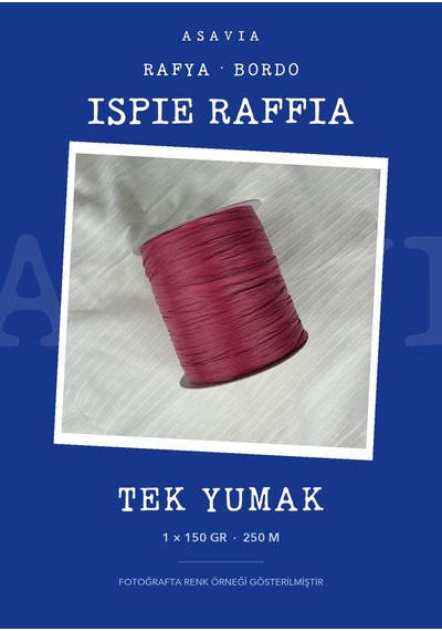 Asavia Ispie Rafya İp Çanta Ve Şapka Örgü İpi 150 Gr 250 M Bordo
