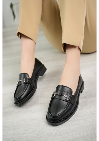 Nesilshoes Nesil Shoes Süha 203 Siyah Anatomik Kadın Lofer