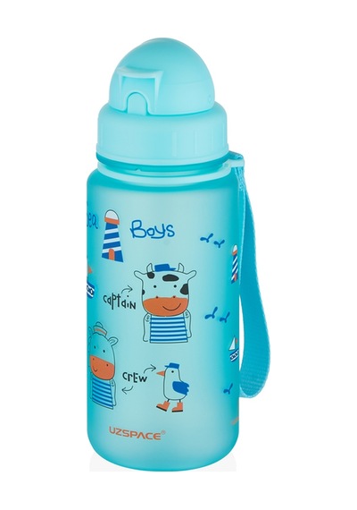 Uzspace 3024 400Ml Okyanus Mavisi Desenli Yeni Seri Su Matarası
