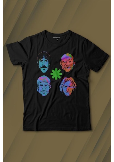 Kendim Seçtim Rhcp Red Hot Chilli Peppers Faces Çizim Yüz Logo Flea Baskılı Tişört Çocuk T-shirt 001
