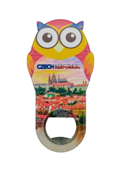 Çek Cumhuriyeti Temalı Baykuş Magnet Kapak Açacak
