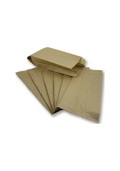 500 Gr Büyük Boy Kraft-şamua Çizgili Kese Kağıdı, Hediye Paketi 15x28,5cm Düz Renk