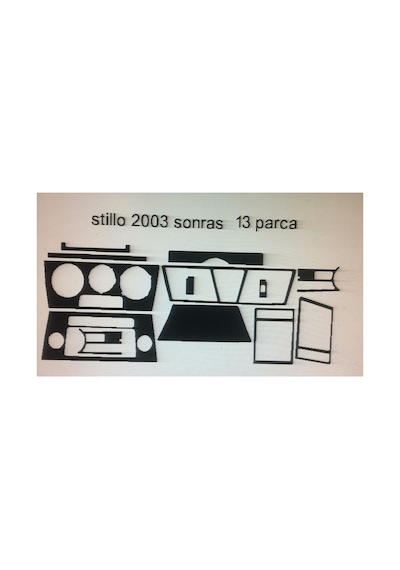 Fıat Stılo 2004 13 Parça Torpido Kaplama Renk Gri