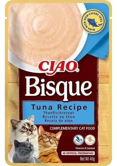 Ciao Bisque Ton Balıklı Sıvı Krema Kedi Ödülü 40 Gr