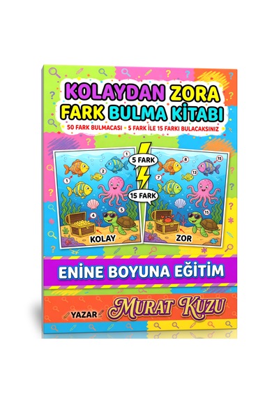 Kolaydan Zora Fark Bulma Kitabı Zekâyı Geliştiren Eğlence
