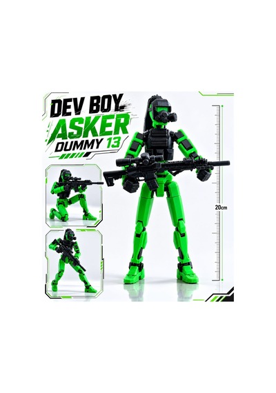 Dummy 13 Büyük Boy Asker Figür 20 Cm - Hareketli Eklemli 3d Figür Oyuncak
