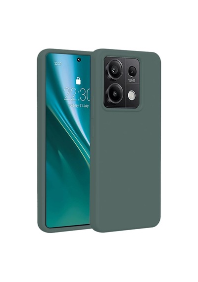 Xiaomi Redmi Note 13 Pro 4g Uyumlu Kılıf First Silikon - Koyu Yeşil