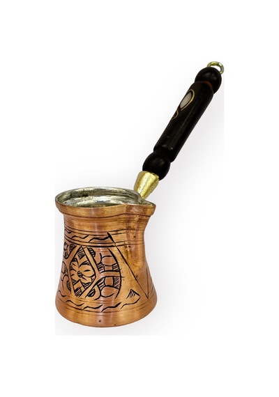 Paşa İşlemeli 2 Kişilik Skoçlu Bakır Cezve