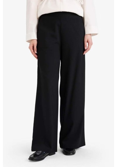 Defacto Straight Wide Geniş Paça Pantolon G9162ax26spbk81 Siyah-bk81
