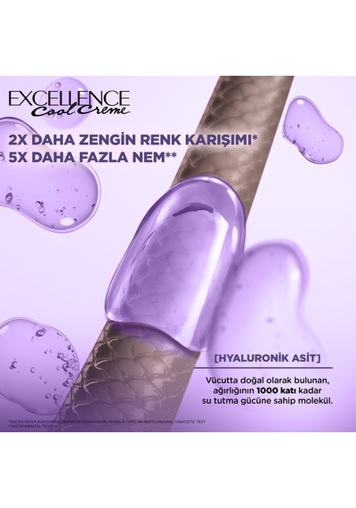 L Oréal Paris Excellence Cool Creme 6.11 Ekstra Küllü Koyu Kumral Saç Boyası