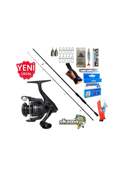 Okuma Revenger Rv-3000a 240cm 20-40gr Double Black Spin Olta Takımı Seti