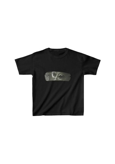 Assema Çocuk Unisex Baskılı T-shirt - Siyah Çok Renkli