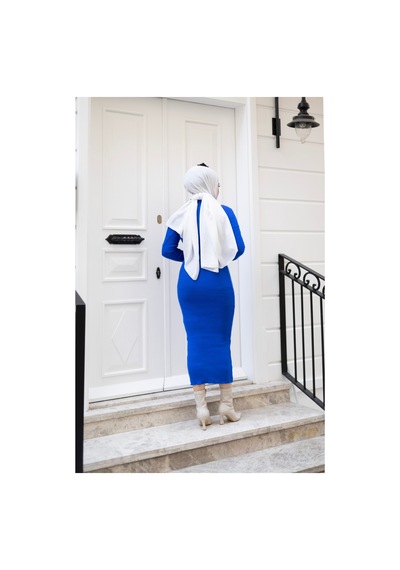 Hira Life Fashion Kadın Elbise Tesettür Giyim Balıkçı Yaka Ve Dar Kesim Triko Kalem Elbise Saks Mavi Saks Mavi Hira Life Fashion Kadın Elbise Tesettür Giyim Balıkçı Yaka Ve Dar Kesim Triko Kalem Elbise Saks Mavi Saks Mavi