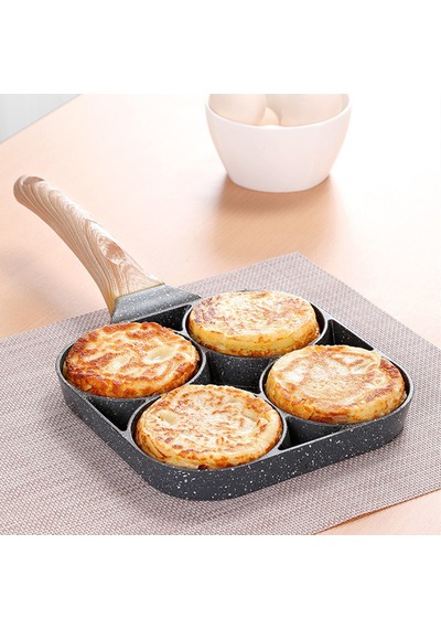 4 Izgaralı Bpa İçermeyen Omlet Tava - Yumurta, Pastırma, Krep Ve Hamburger İçin İdeal Çok Renkli