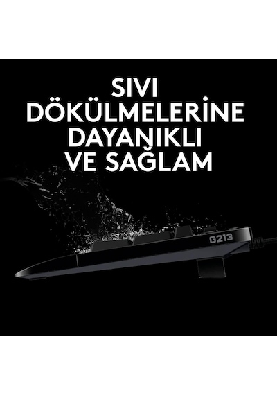 G213 Rgb Kablolu Oyuncu Klavyesi, Lıghtsync Teknolojisi, Sıvı Dökülmesine Dayanıklı, Özel Medya Denetimleri, Tür