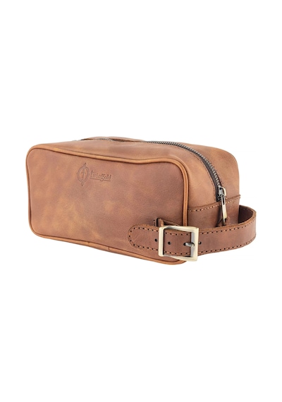 Twingold İsme Özel Dopp Kit Kişisel Bakım Ve Seyahat Çantası - %100 Rainbow Deri - Ac14004 - Kahverengi Kahverengi