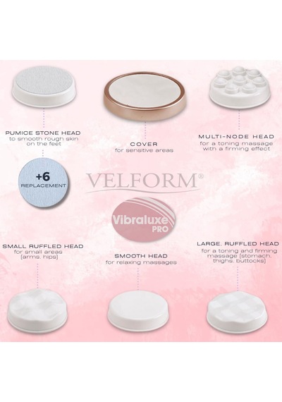 Velform Vibraluxe Pro Masaj Cihazı + 6 Ekstra Dosya - Cilt Sıkılaştırma, Titreşim Ve Döndürme, Selülit Masajı, Ponza Taşı, Diyet Planı, Vücut Ve Cilt İçin Sağlıklı Yaşam Ve Güzellik Bakımı Velform Vibraluxe Pro Masaj Cihazı + 6 Ekstra Dosya - Cilt Sıkılaştırma, Titreşim Ve Döndürme, Selülit Masajı, Ponza Taşı, Diyet Planı, Vücut Ve Cilt İçin Sağlıklı Yaşam Ve Güzellik Bakımı