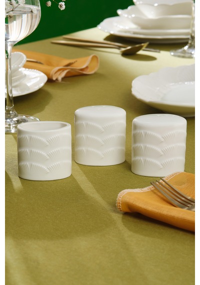 Karaca Stream Bone Floral White 53 Parça 12 Kişilik Yemek Takımı Beyaz