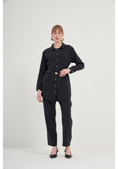 FTZ Women Ftz Pantolonlu Takım Siyah 31035 Siyah