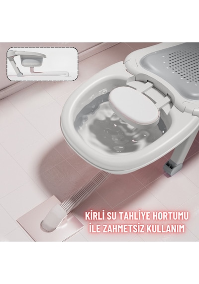 Bebek Banyo Yatağı ve Oturak Yeni Doğan Uyumlu Katlanır Küvet Aparatı Alt Değiştirme Ve Mama Sehpası