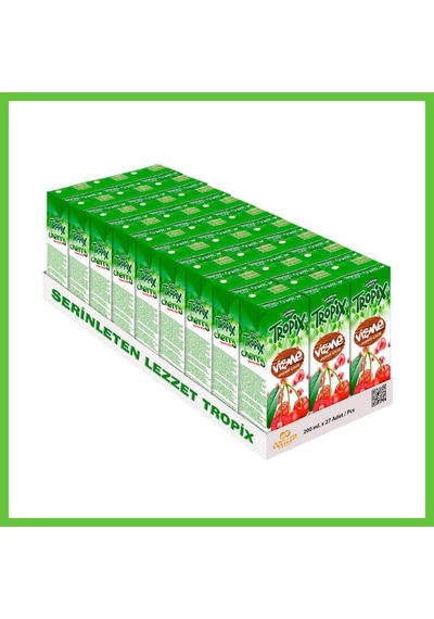 Bezos Tropix Meyve Suyu Vişne 200 Ml 27 Adet Dmc