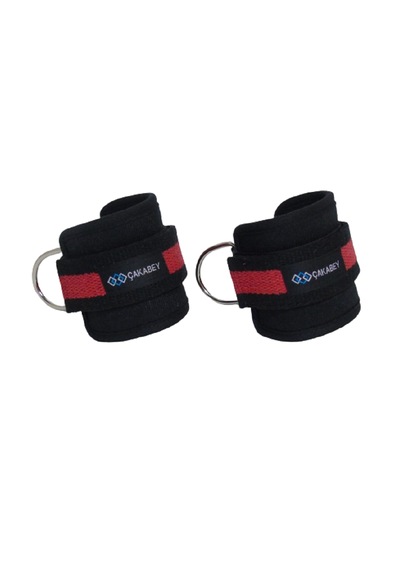 D Ring Fitness Ayak Bileği Ağırlık Çalışma Kemeri Ankle Straps Fitness 1 Çift Sağ/sol Takım Kırmızı - Siyah