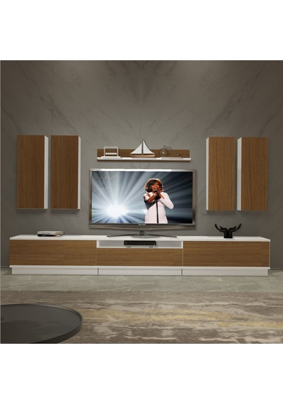 Decoraktiv Trendstyle 8ds Mdf Tv Ünitesi Tv Sehpası Beyaz - Ceviz
