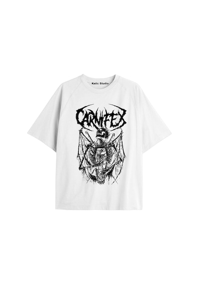 Kalic Studio Carnifex The Script Beyaz Unisex T-shirt